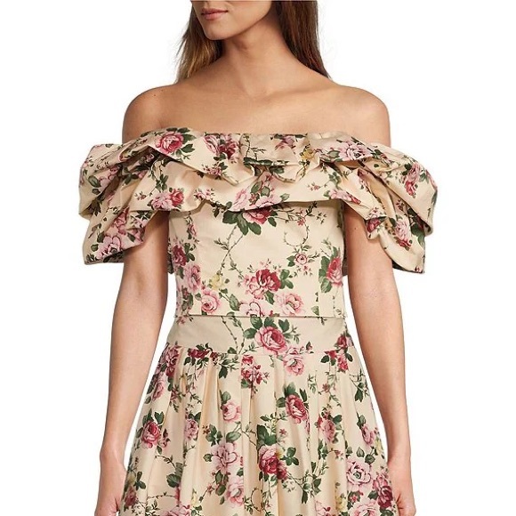 Antonio Melani x The Style Bungalow Miraflores Off-The-Shoulder Puffed Crop Top - Picture 5 of 10